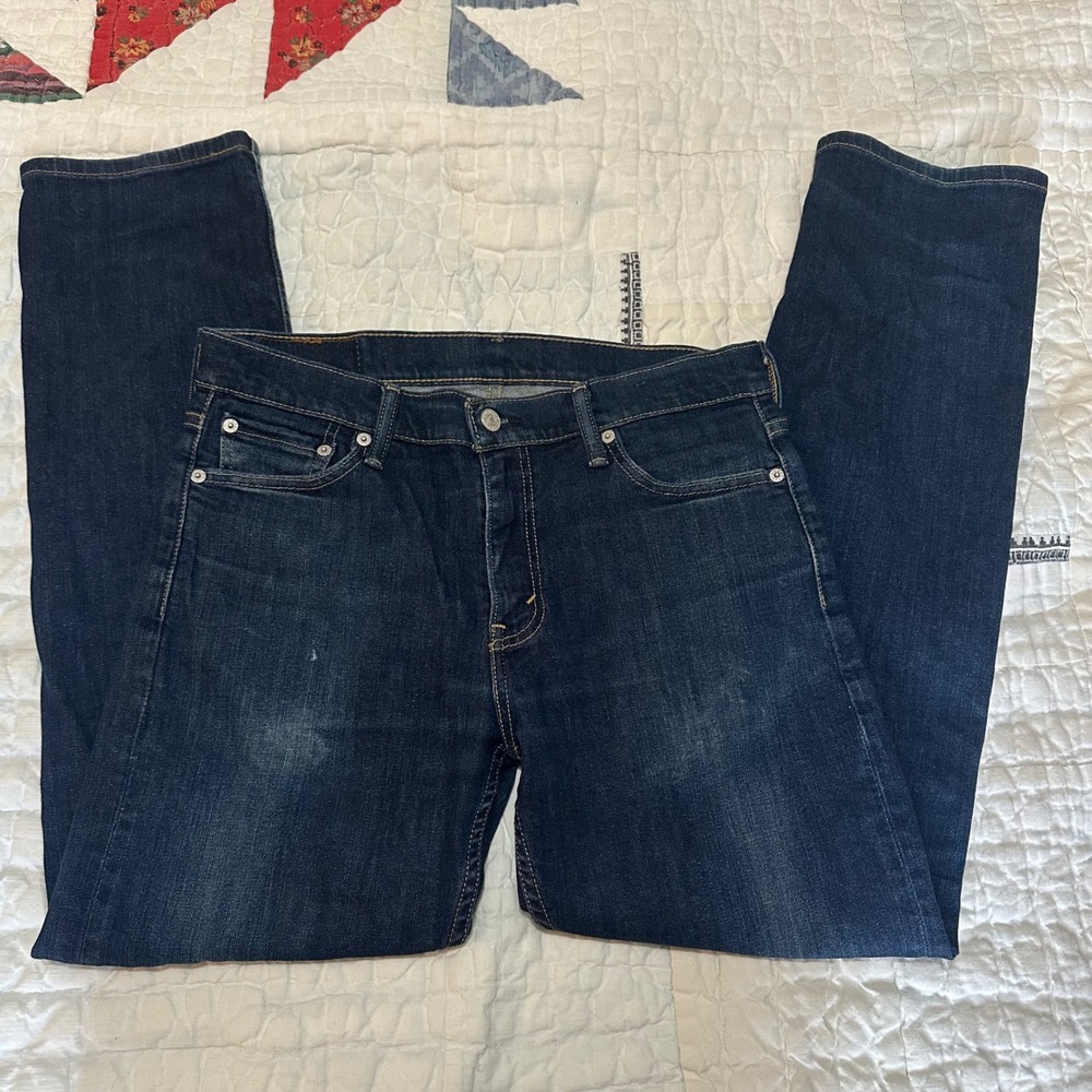 Levi's 513 Slim Straight Jeans Dark Wash Indigo 30x30